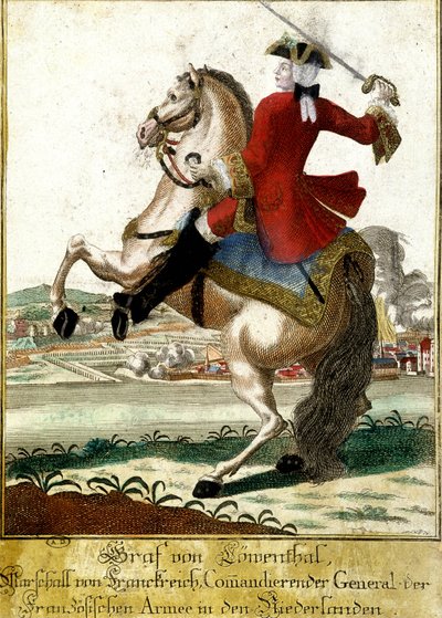 卢文达元帅（1700-1755）在比利时丰特努瓦战役中的表现 作者 未知艺术家