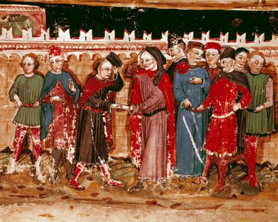 手稿中的 Miniature gabelle 官员（H V-5 女士）“Codex de Privileges” 作者 Unknown artist
