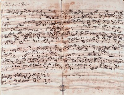 约翰-塞巴斯蒂安-巴赫的《音乐之声》中的C调前奏曲页面 作者 未知艺术家