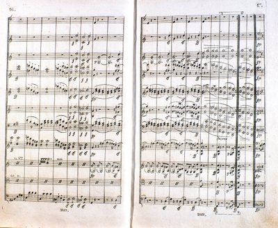 Symphony n 乐谱的第一个德语版页面。 德国作曲家路德维希·范·贝多芬 (1770-1827) (1799-1800) 的 C 大调第一首。 波恩 作者 未知艺术家