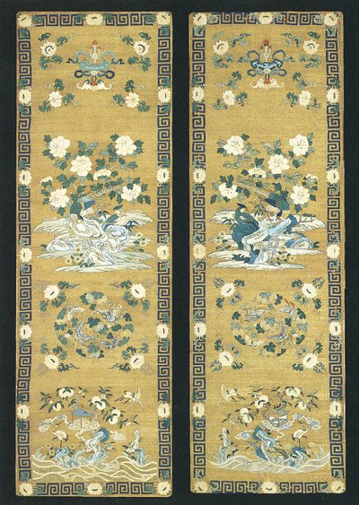 一对椅板 作者 未知艺术家
