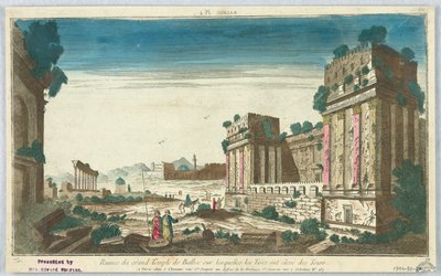 窥视，巴尔贝克 Pl. 4，土耳其人在其上建造塔楼的巴尔贝克大神庙遗址，60 作者 未知艺术家