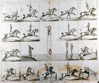 一版 19 幅版画，描绘了英国剧作家普莱斯先生的英勇。 约 1790 作者 未知艺术家