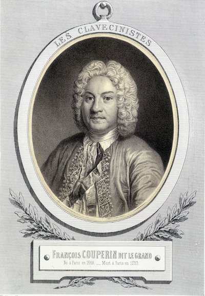 弗朗索瓦·库普兰 (François Couperin dit Le Grand) 纪念章肖像，公元 19 世纪。 作者 未知艺术家