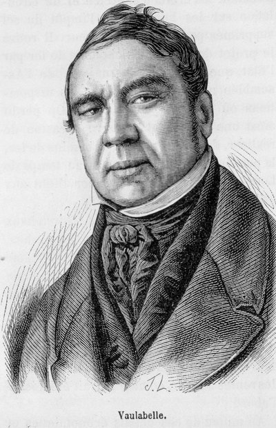 法国国民教育部长Achille Tenaille de Vaulabelle（1799-1879）的画像。 作者 未知艺术家