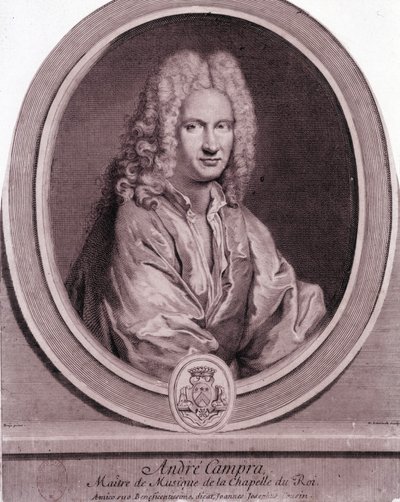 法国作曲家安德烈·坎普拉（André Campra，1660-1744 年）的肖像。 作者 未知艺术家