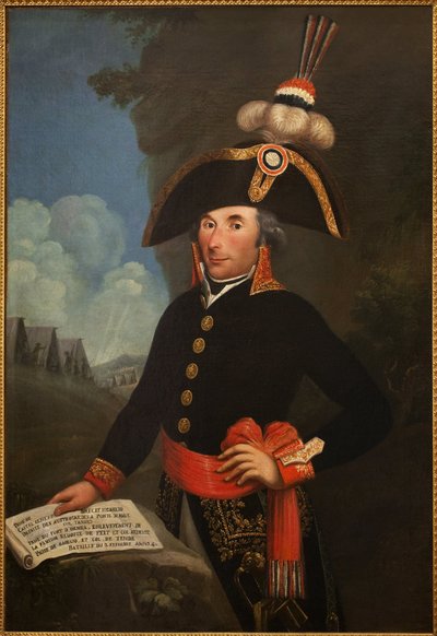 Portrait of Andre Massena (1758-1817, Duke of Rivoli and Prince of Essling, Marechal of Empire), in uniform of division general. Anonymous painting, oil on canvas 1796, portrait 作者 未知艺术家