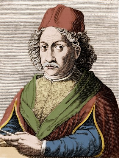 Andrea Verrocchio (1435 - 1488) 的肖像。 作者 未知艺术家