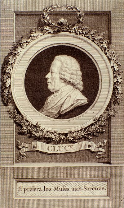 Christoph Gluck (1714-1787) 德国作曲家的肖像雕刻。 18世纪。 博洛尼亚，公民音乐博物馆 作者 未知艺术家