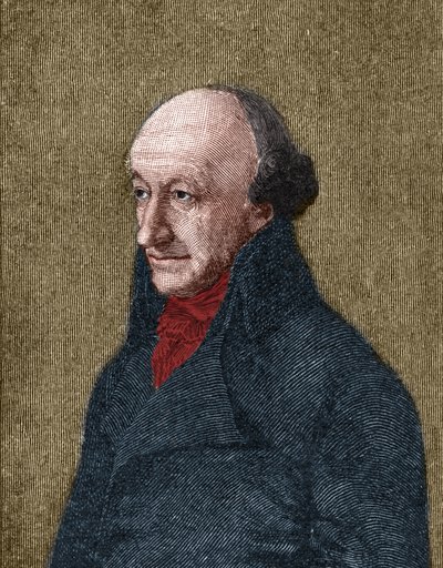 克里斯托夫-马丁-维兰德（1733-1813）德国诗人、翻译家和编辑的画像。 作者 未知艺术家