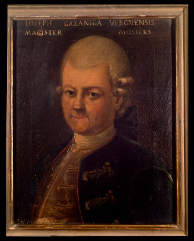 Giuseppe Gazzaniga (1743-1818) 意大利作曲家匿名绘画的肖像。 18世纪。 博洛尼亚，民间音乐书目博物馆。 作者 未知艺术家
