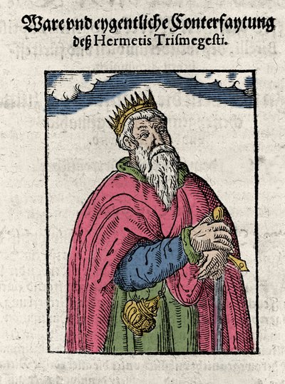 Hermes Trimegiste (Trismegistus) 的肖像，占星家， 作者 未知艺术家