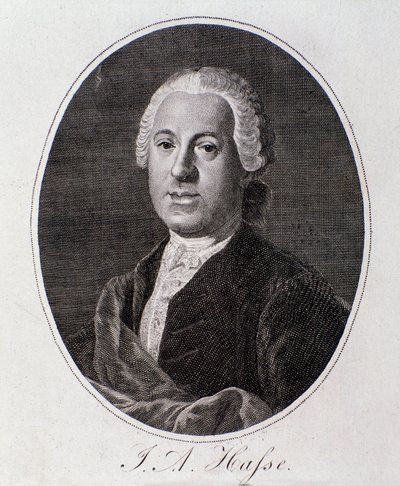 约翰·阿道夫·哈塞 (Johann Adolf Hasse) 的肖像 (雕刻) 作者 未知艺术家