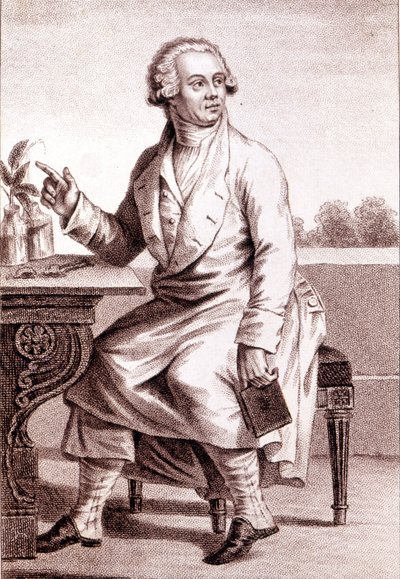 拉瓦锡 (1743-1794) 的肖像。 作者 未知艺术家