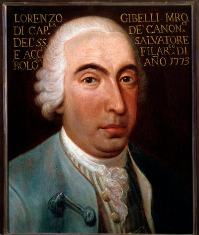 洛伦佐-吉贝利(1719-1812)意大利作曲家、阉人(castrato)的画像 无名画。1773.博洛尼亚，公民音乐文献博物馆。 作者 未知艺术家