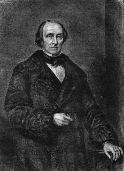 Peter von Cornelius的肖像，德国画家1783年至1867年）。) 作者 未知艺术家