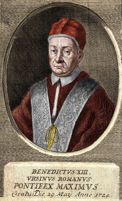 教皇本笃十三世（Vincenzo Maria Orsini）（1649-1730）的肖像，第243任教皇。 作者 未知艺术家