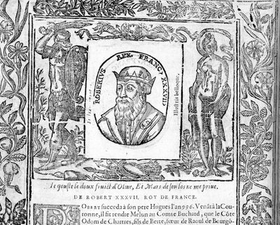 Portrait of Robert Le Pieux, King of France from 996 to 1031. 作者 未知艺术家