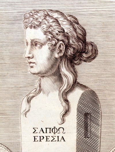 Portrait of Sapho (Sappho). 作者 未知艺术家