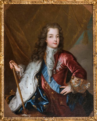 Portrait of the King of France Louis XV - oil on anonymous canvas of the 18th century - Musee de Sceaux 作者 未知艺术家