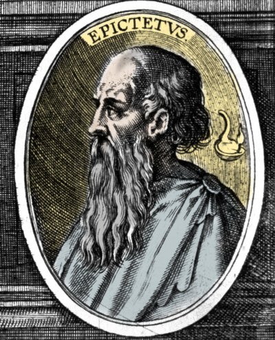 斯多葛学派哲学家 Epictete（Epictetus 或 Epiktetos）（约 50 - 125/130）的肖像。 作者 未知艺术家
