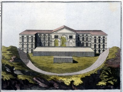 重建雅典巴库斯希腊剧院。 - 在费拉里奥编着的“古代与现代服装”中。 米兰 作者 Unknown artist