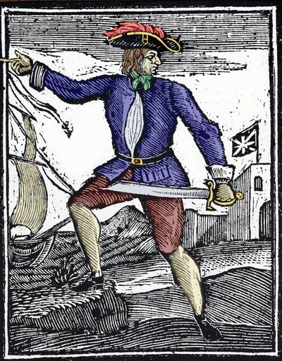 海盗豪尔-戴维斯的代表作，大约在1718-1719年活跃。 作者 未知艺术家
