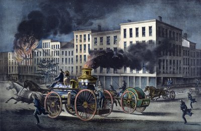 Scene of daily life of American firefighters 作者 未知艺术家