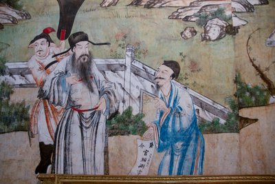 中国日常生活场景，中国墙纸细节，中国橱柜，狩猎住宅，Filippo Juvarra（1678-1736），意大利皮埃蒙特斯图皮尼吉 作者 未知艺术家