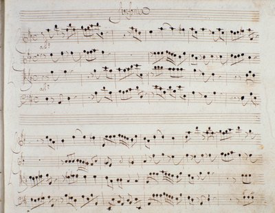 Giuseppe Aldrovandini的歌剧Mithridate（1706）的乐谱页面 作者 未知艺术家