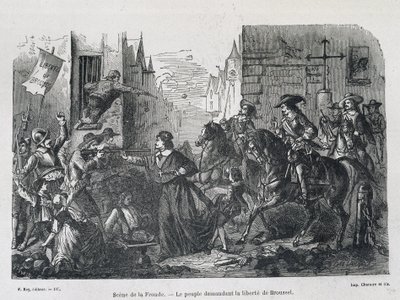 吊索场景 - 1648 年呼吁布罗塞尔自由的人们 作者 未知艺术家