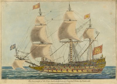 海洋主权"（1637 年），根据老威廉-范-德-维尔德的原作绘制 作者 未知艺术家