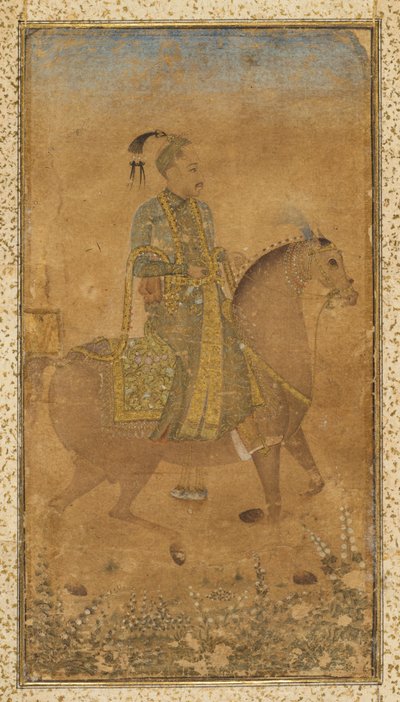 马背上的苏丹阿卜杜拉-库特布-沙阿（1614-74 年 作者 未知艺术家