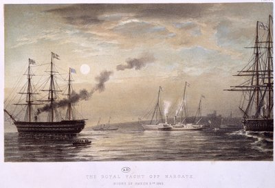 马盖特皇家游艇：英格兰皇家游艇，1863 年 3 月的一个晚上。 作者 未知艺术家