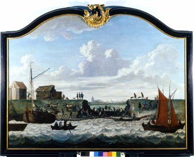 The dam of Zierikzee. Anonymous painting of the 18th century. Zierikzee Wastenday Siloten, Duiveland 作者 未知艺术家