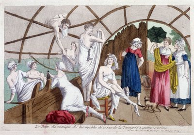 令人难以置信的经济浴（15 美分），rue de la tannerie，19 世纪初，Carnavalet。 作者 未知艺术家