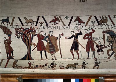 The messengers of Duke Guillaume (1027 - 1087) come to find Guy de Ponthieu - Bayeux tapestry, known as Embroidery of Queen Mathilde 作者 未知艺术家