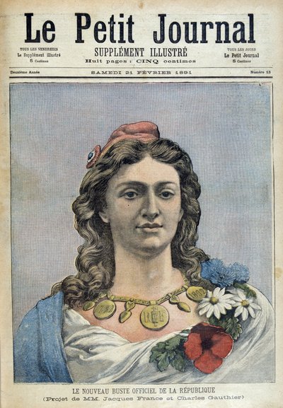 The new official bust of the Republic (Marianne) - in “” Le Petite Journal”” of 21/02/1891 作者 未知艺术家
