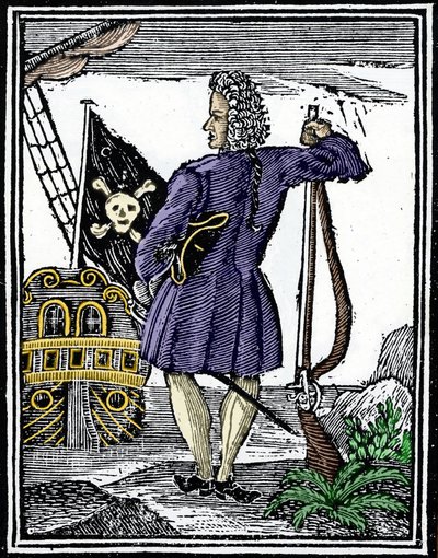 海盗“绅士”Stede Bonnet（1688-1718）。 作者 未知艺术家
