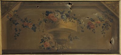 壁龛中的花瓶。1769 年至 1789 年（布面油画） 作者 未知艺术家