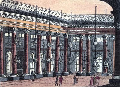 View of a ceremonial hall of Schonbrunn Castle, former residence of the Austrian Imperial Family, engraving from 1820 作者 未知艺术家