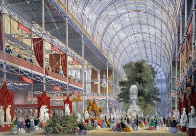 1851年约瑟夫·帕克斯顿（Joseph Paxton）为此建造的水晶宫世界展览的视图 作者 未知艺术家