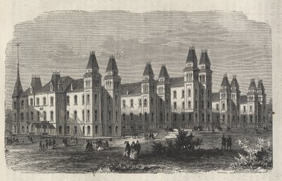 沃德岛移民医院--纽约州--移民委员会的建立--1869年《图解世界》中的版画 作者 未知艺术家