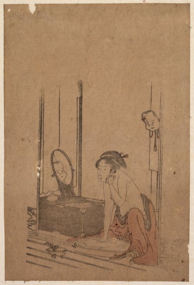 女子沐浴 作者 未知艺术家