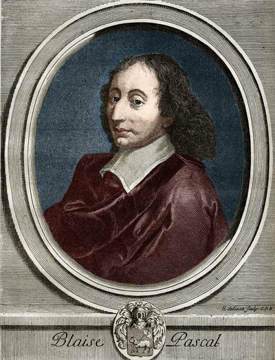 布莱斯-帕斯卡尔（1623-1662）的肖像，法国物理学家、数学家和作家。 作者 未知艺术家