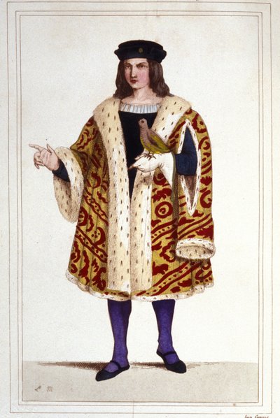 纪尧姆·德·蒙莫朗西 (Guillaume de Montmorency)（约 1453 - 1531 年）的肖像，雕刻于 1830 年。 作者 未知艺术家