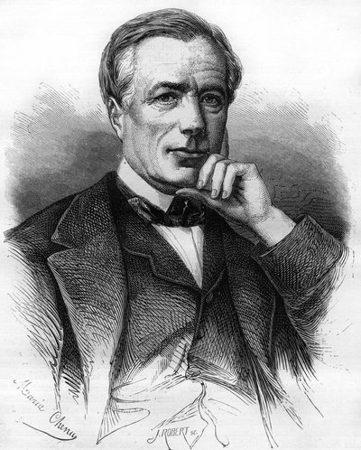 Xavier Marmier（1809-1892）的肖像，法国作家。 作者 未知艺术家