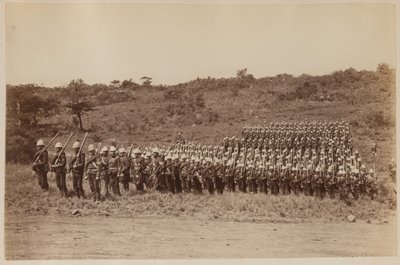 1879 年从祖鲁兰返回的第 91 高地人（黑白照片） 作者 未知的摄影师