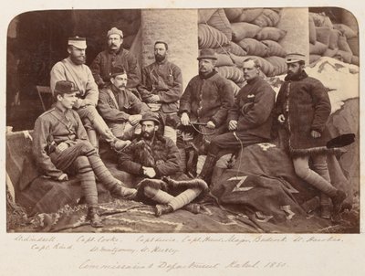一群英国军官，大约1879年 作者 未知的摄影师