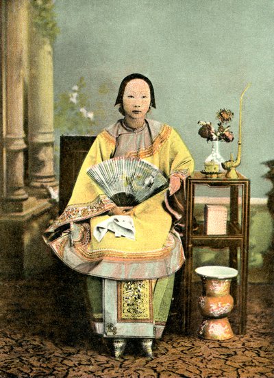 20世纪初的中国小脚女士（明信片） 作者 未知的摄影师